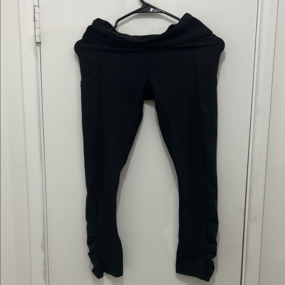 Lululemon Black Leggings with Ruffle Detail - Picture 1 of 3